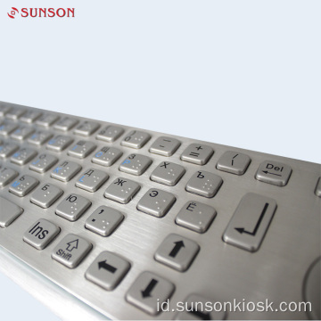 Keyboard Logam Diebold dengan Track Ball